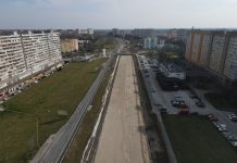 Výstavba električkovej trate v Pe tržalke (marec 2023)