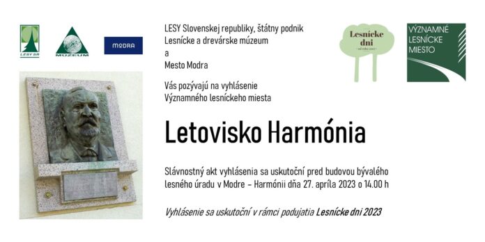 Vyhlásenie významného lesníckeho miesta letovisko Harmónia