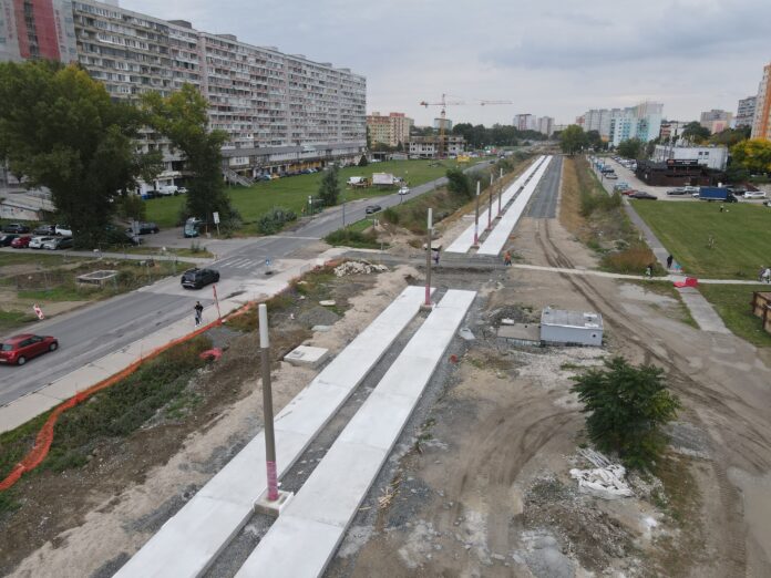 Výstavba električkovej trate v Petržalke