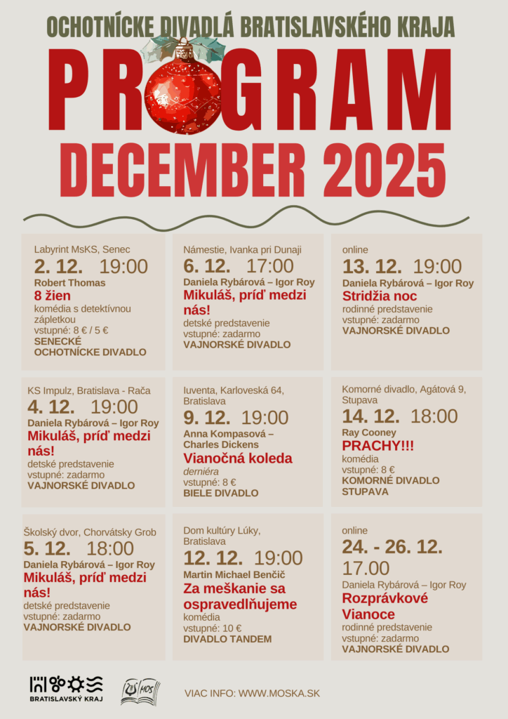 program ochotníckych divadiel na december