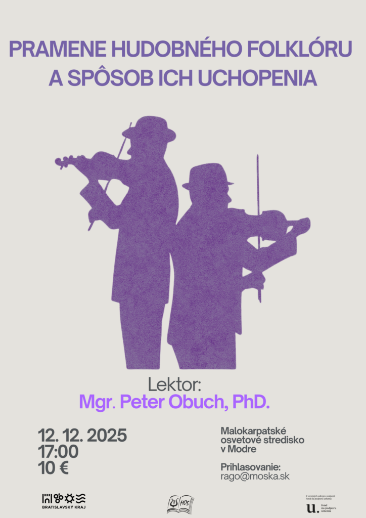 Plagát, na ktorom sú dva tiene hudobníkov hrajúcich na husliach.