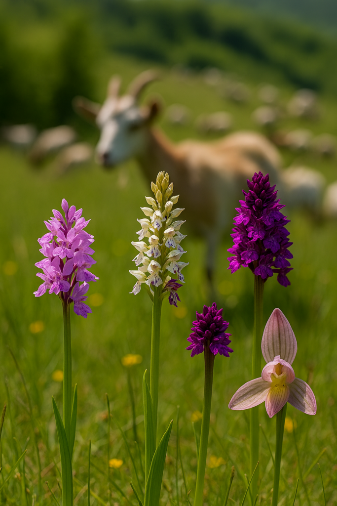 Kozy obnovujú biotopy orchideí