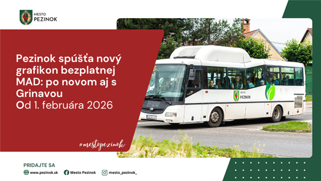 utf-8SABLONA20NEW2017 Pezinok Rozširuje Bezplatnú Městskú Dopravu: Priame Spojenie s Grinavou!