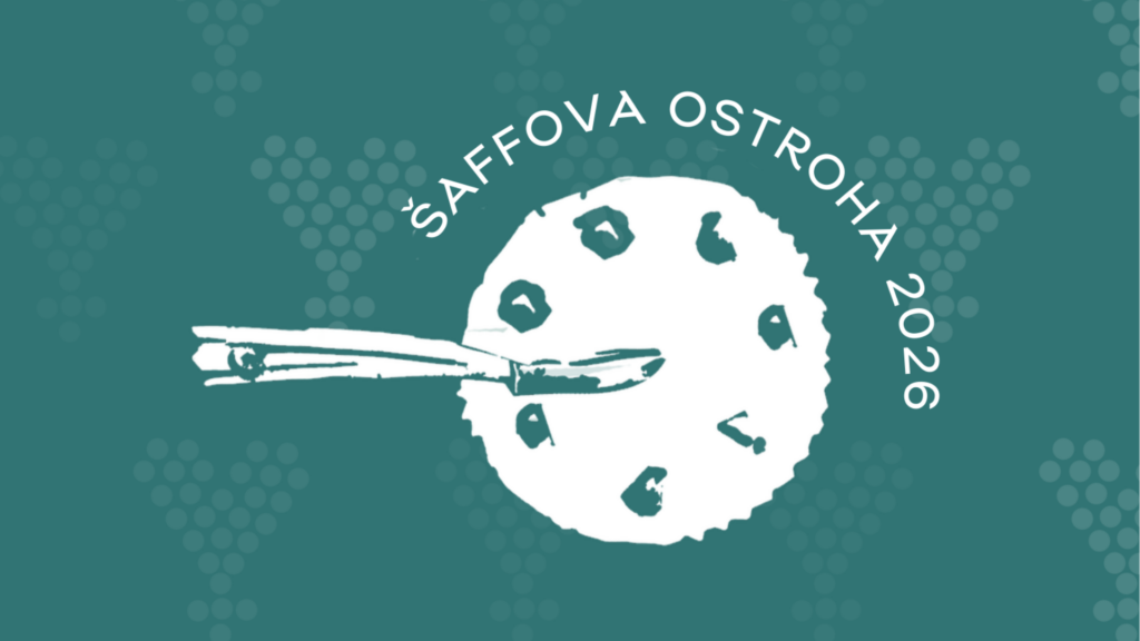 Biela ostroha na zelenom pozadí